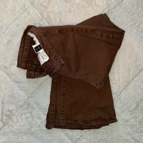 Mocha brown flare high rise jeans - Picture 3 of 3